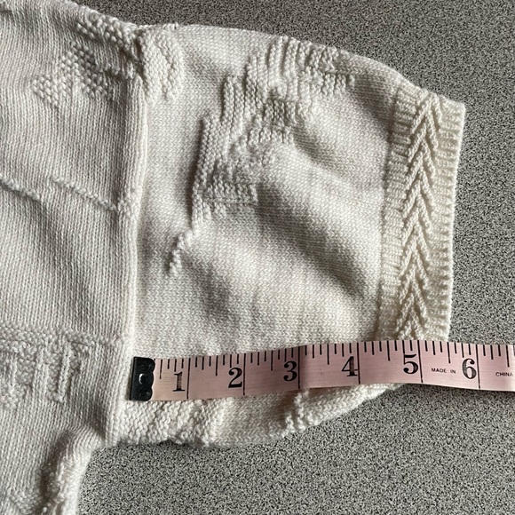 Vintage Yarnworks Cream Maple Leaf Sweater Size Large - Picture 10 of 11